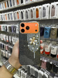 Luxury Glitter Finish with 3D Pearl Flower Design Phone Case