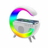 LED Wireless Charging Speaker BT2301 – 7 Colors, FM Radio & Long Battery