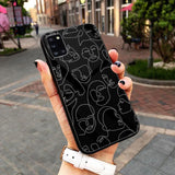 Girls Line Art - HQ Ultra Shine Premium Glass Phone Case All Models
