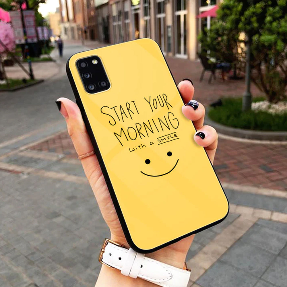 Yellow Background Quotes Series Premium Glass Phone Case All Models