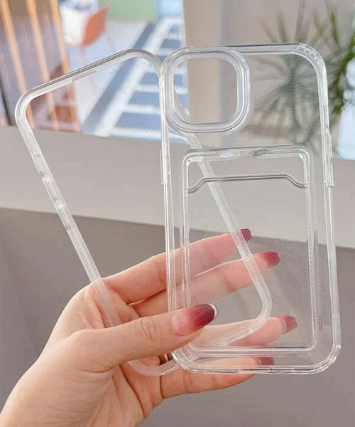 Silicone Transparent case with card holder