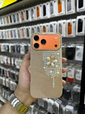 Luxury Glitter Finish with 3D Pearl Flower Design Phone Case