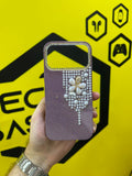 Luxury Glitter Finish with 3D Pearl Flower Design Phone Case