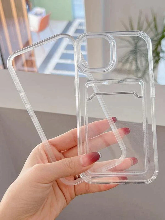 Silicone Transparent case with card holder