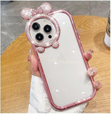 Glitter ears electroplated iPhone case