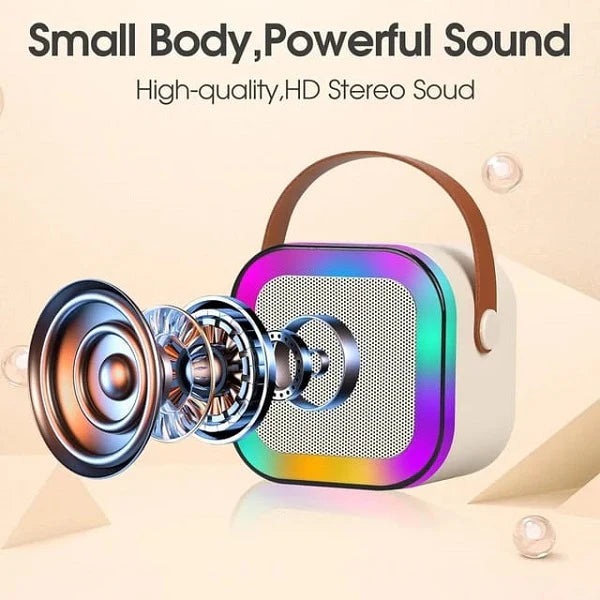 Mini Bluetooth Speaker and Mic with LED Lights