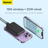 Baseus Magnetic Mini Wireless Fast Charge Power Bank 10000mAh 20W Black
