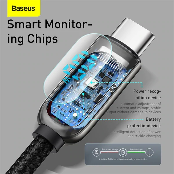 Baseus Digital Display Charging Data Cable  C To C